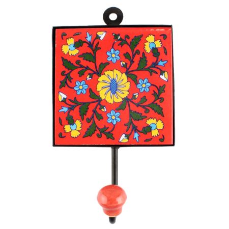 Wheel Flower Cereamic Tile Hook